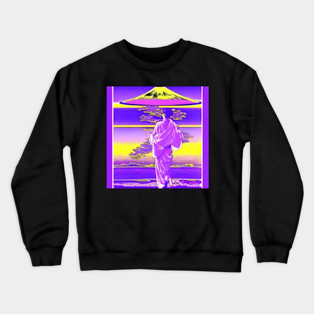 Facing the old Japanese world. Crewneck Sweatshirt by Zenmatics